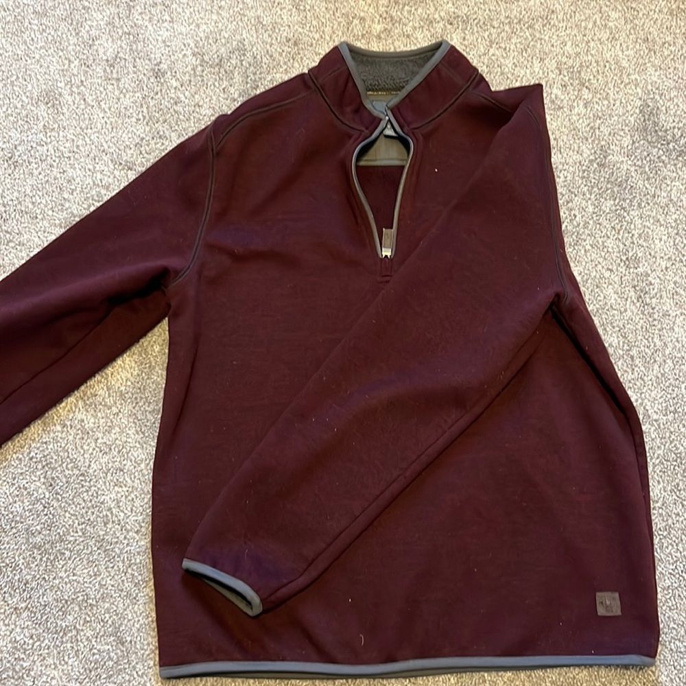 Medium maroon 1/4 zip. - GH bass Co